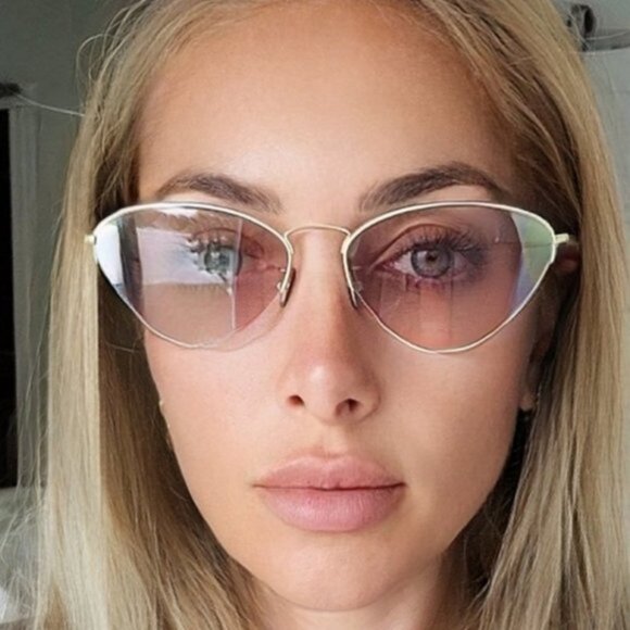 Bottega Veneta BV0245S 004 Sunglasses Silver Cat Eye Frame, Green Lenses - Picture 3 of 13